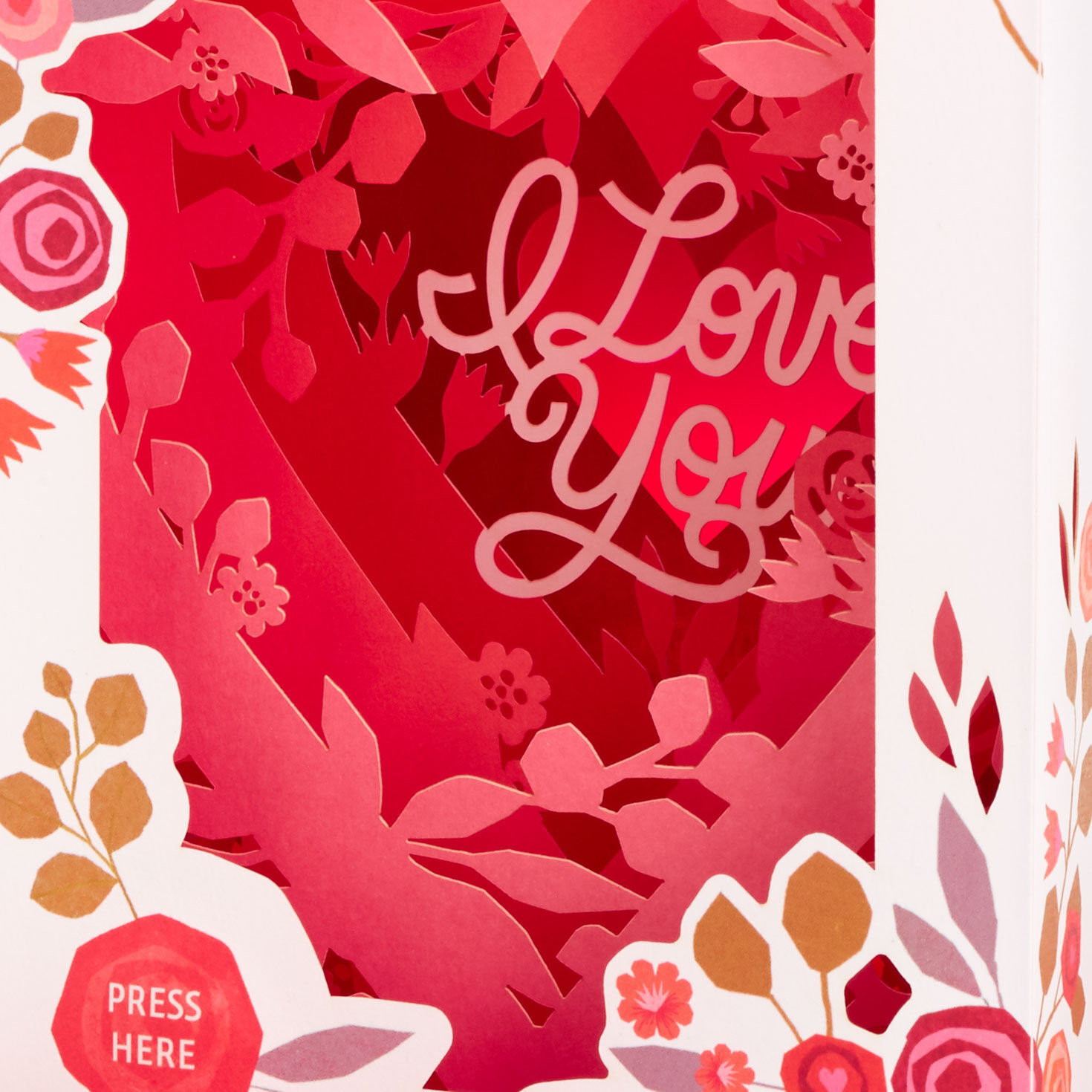 Flower Box 3D Pop-Up Music Light Valentine's Day Card card front detail image number 4