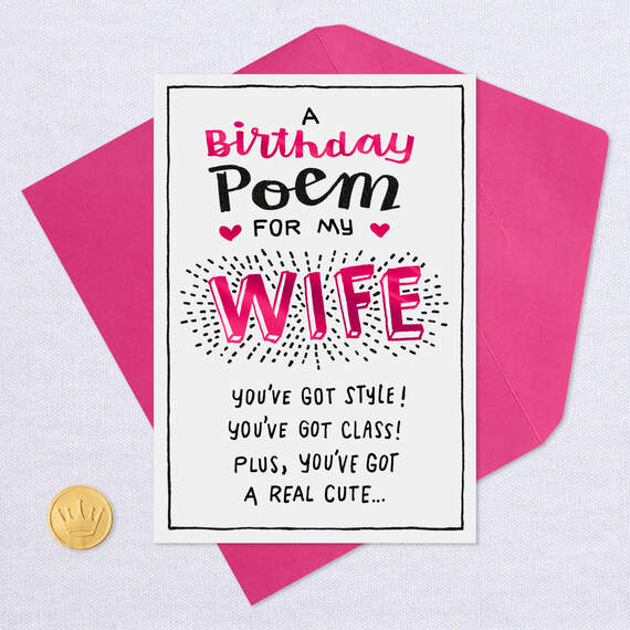 Thoughtful Husband Poem Funny Birthday Card for Wife, , large image number 5