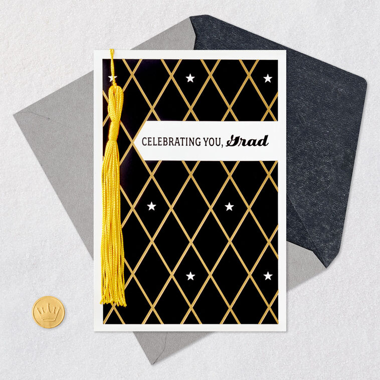 hallmark grad cards Graduation Assortment, Black and Gold, Congratulations (12 Cards and Envelopes, 4 Designs) : Office Products gifts and wrapping paper for more than 100 years. Happy Graduation Card! Hallmark Gorgeous