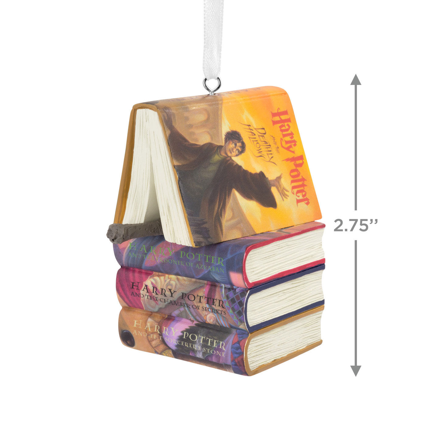 Harry Potter Stacked Books Christmas Ornament measurement image number 3