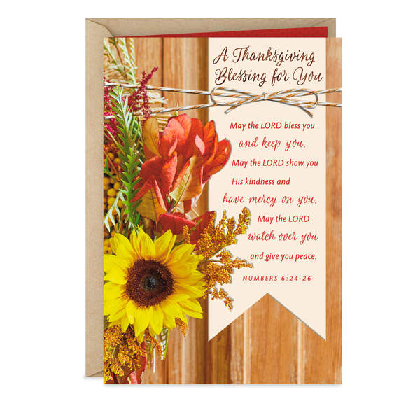 A Blessing for You Religious Thanksgiving Card