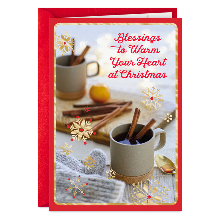Blessings to Warm Your Heart Religious Christmas Card