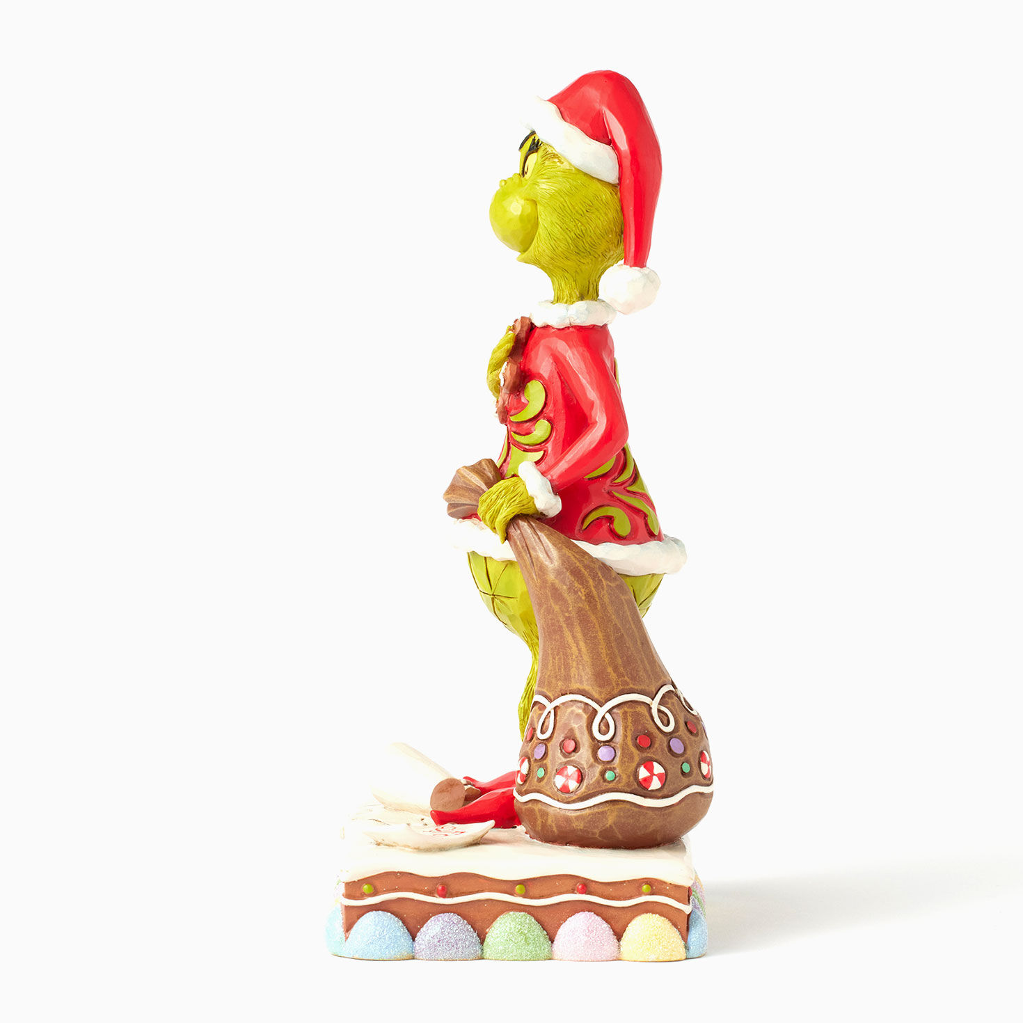 Jim Shore Grinch With Presents Eating Gingerbread Figurine, 8" for only USD 69.99 | Hallmark