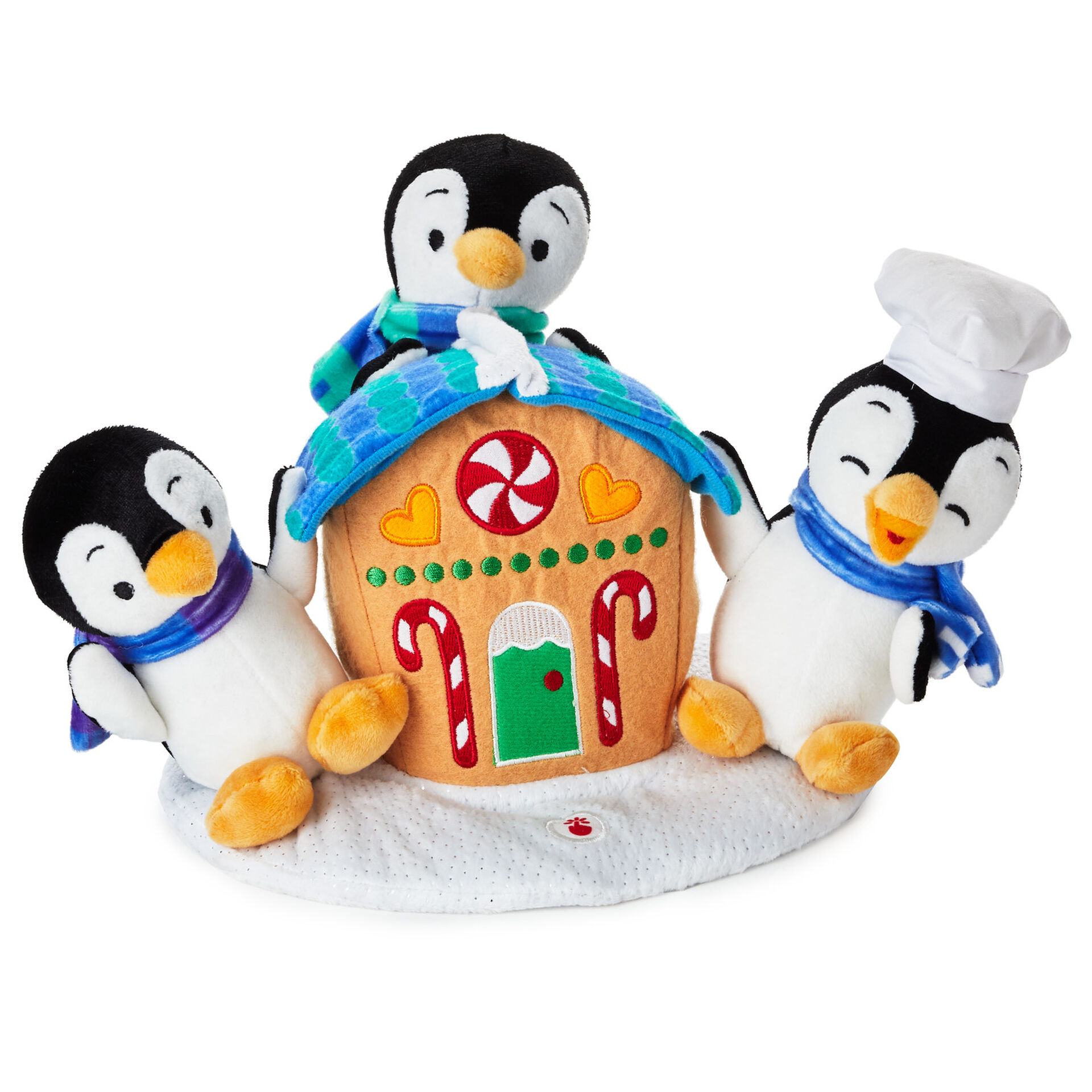Hallmark Christmas 2021 Plush Gingerbread Treat Hallmark Keepsake Playful Penguins Musical Stuffed Animal With Motion Interactive Stuffed Animals Hallmark