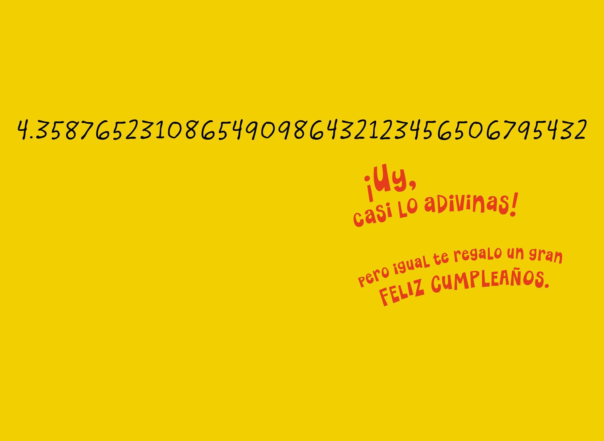 Guess the Number Funny Spanish-Language Birthday Card