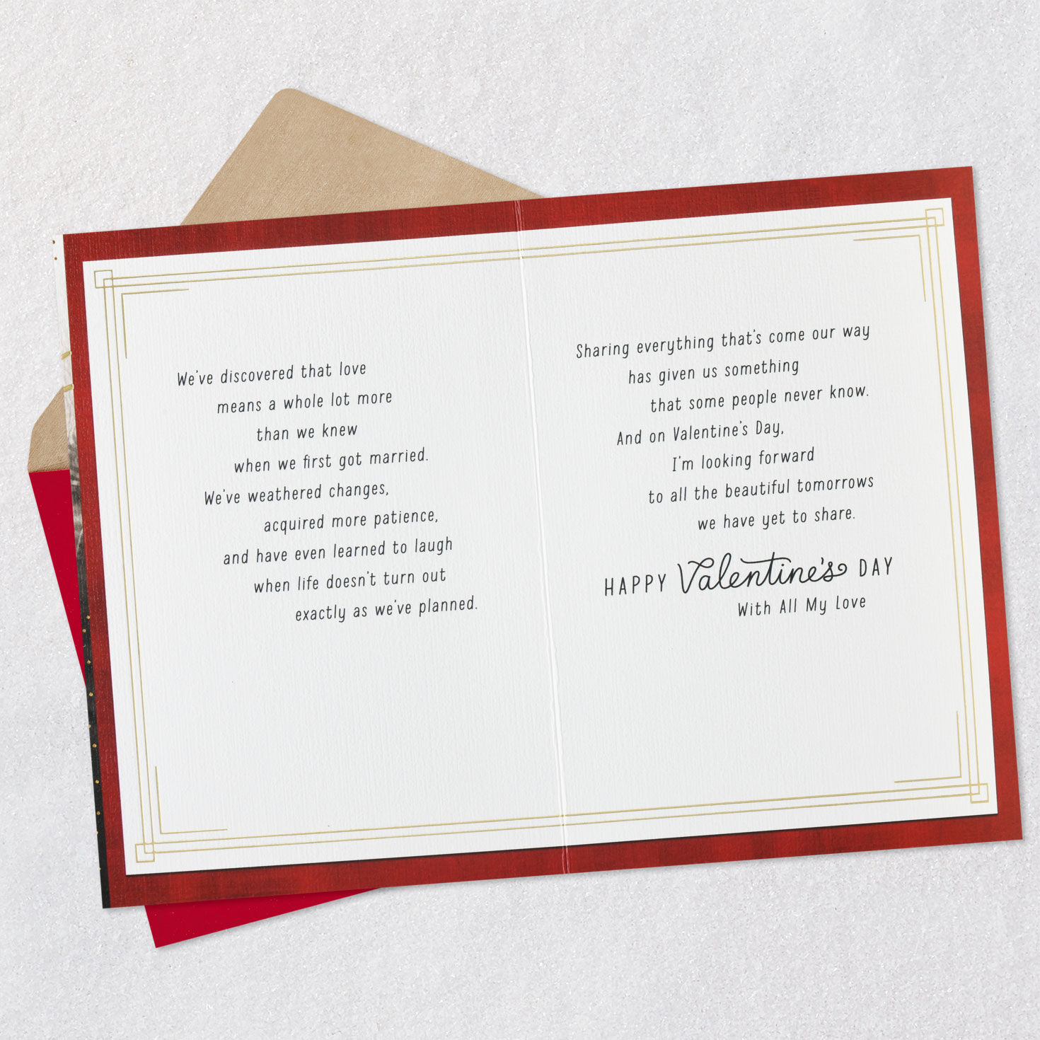 Older Couple Holding Hands Husband Valentine's Card Card Front Detail image number 4