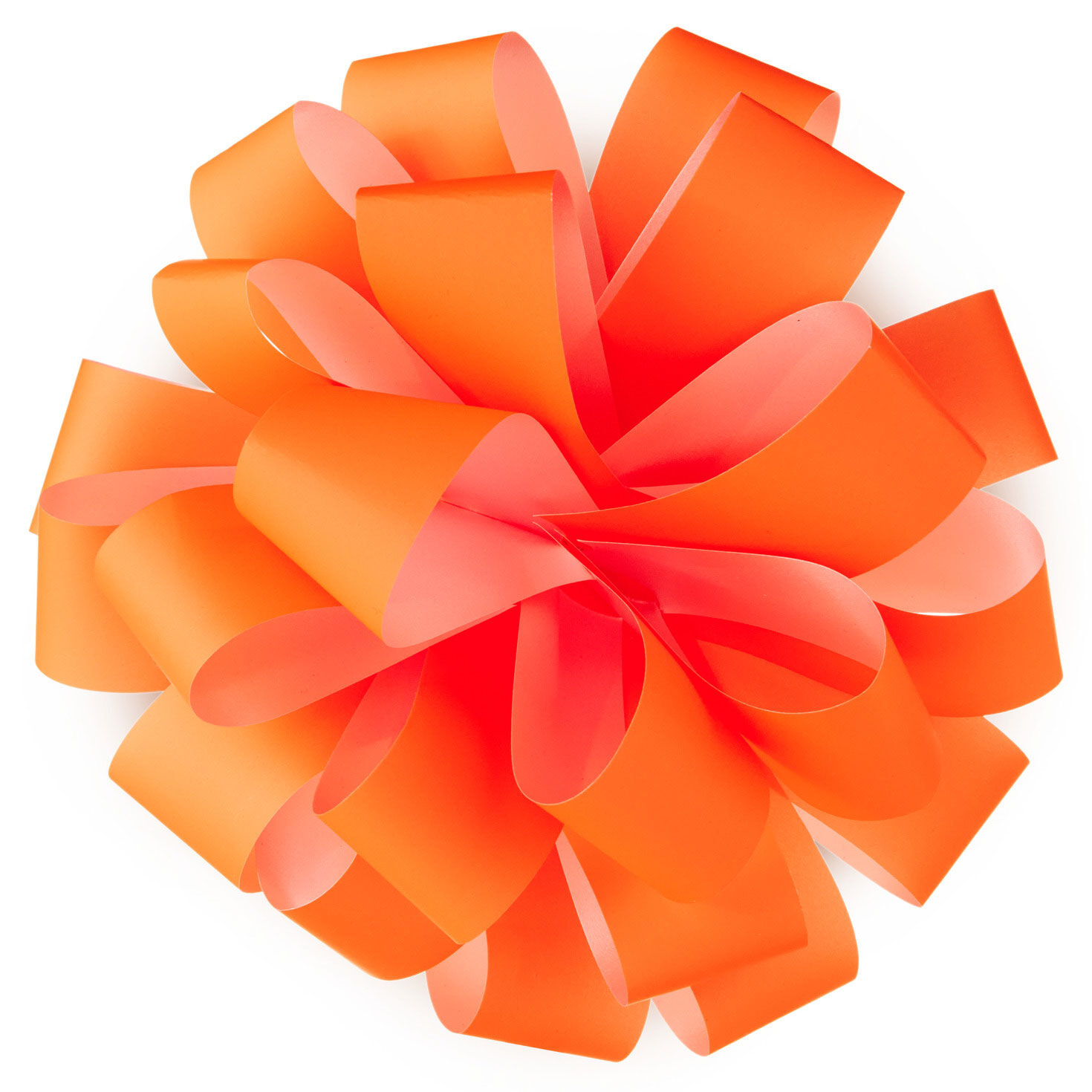6" Bright Orange Gift Bow