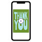Blue Lettering on Green Thank-You eCard, , large image number 1