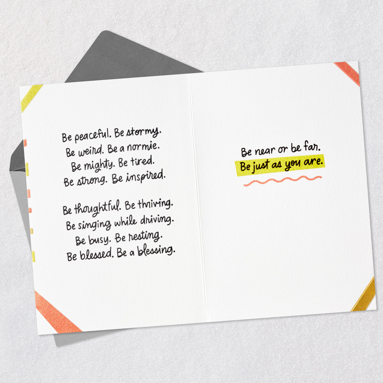 Sun Rays Encouragement Card Open card with envelope image number 4