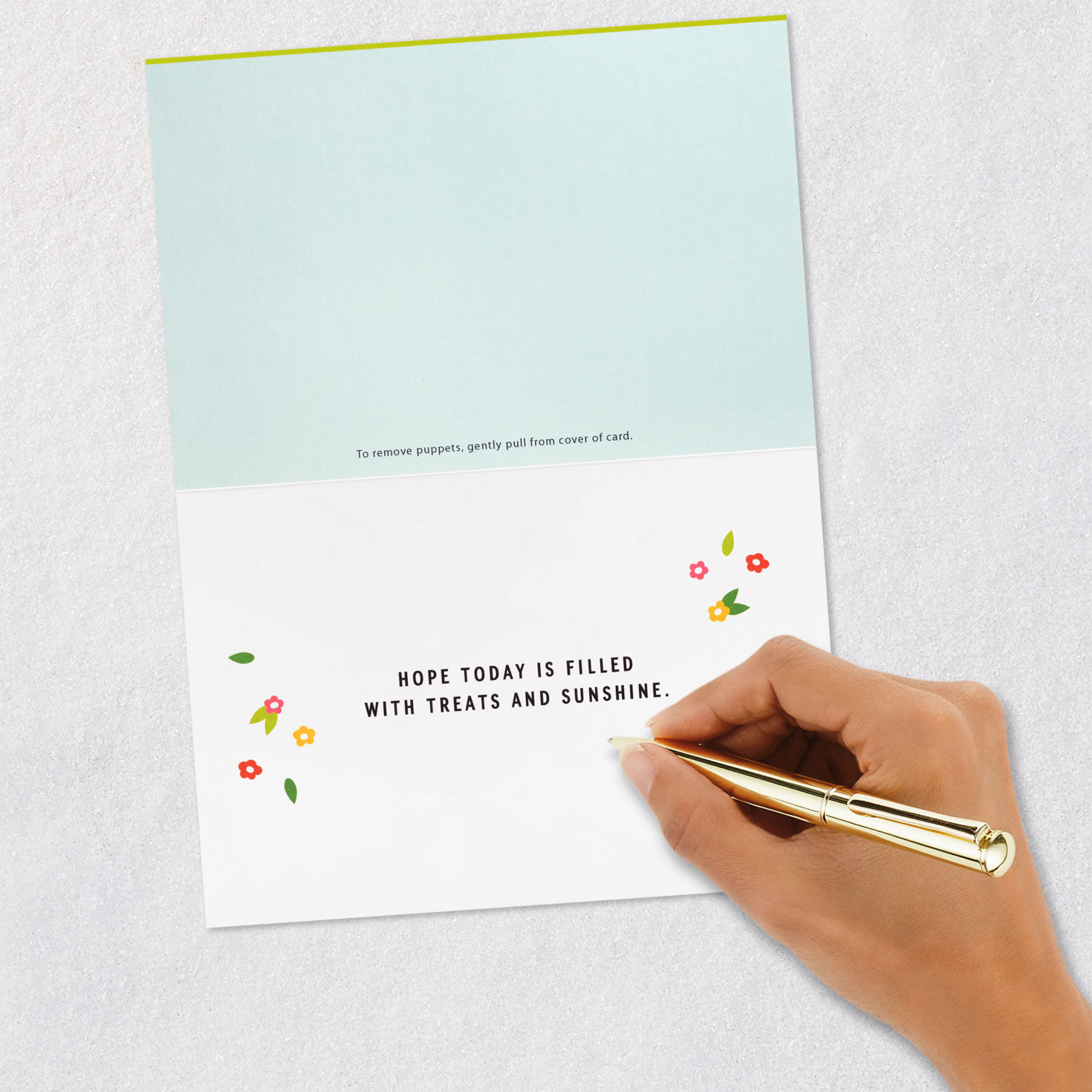 Treats and Sunshine Easter Card With Felt Finger Puppets, , large image number 8