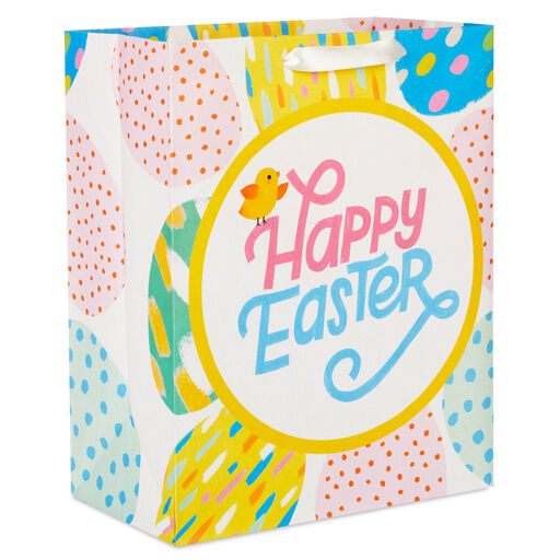 13" Colorful Eggs Happy Easter Large Gift Bag, 