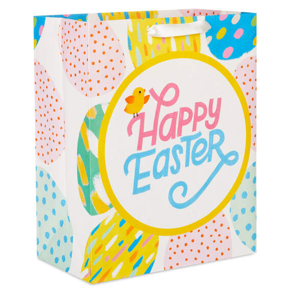 13" Colorful Eggs Happy Easter Large Gift Bag