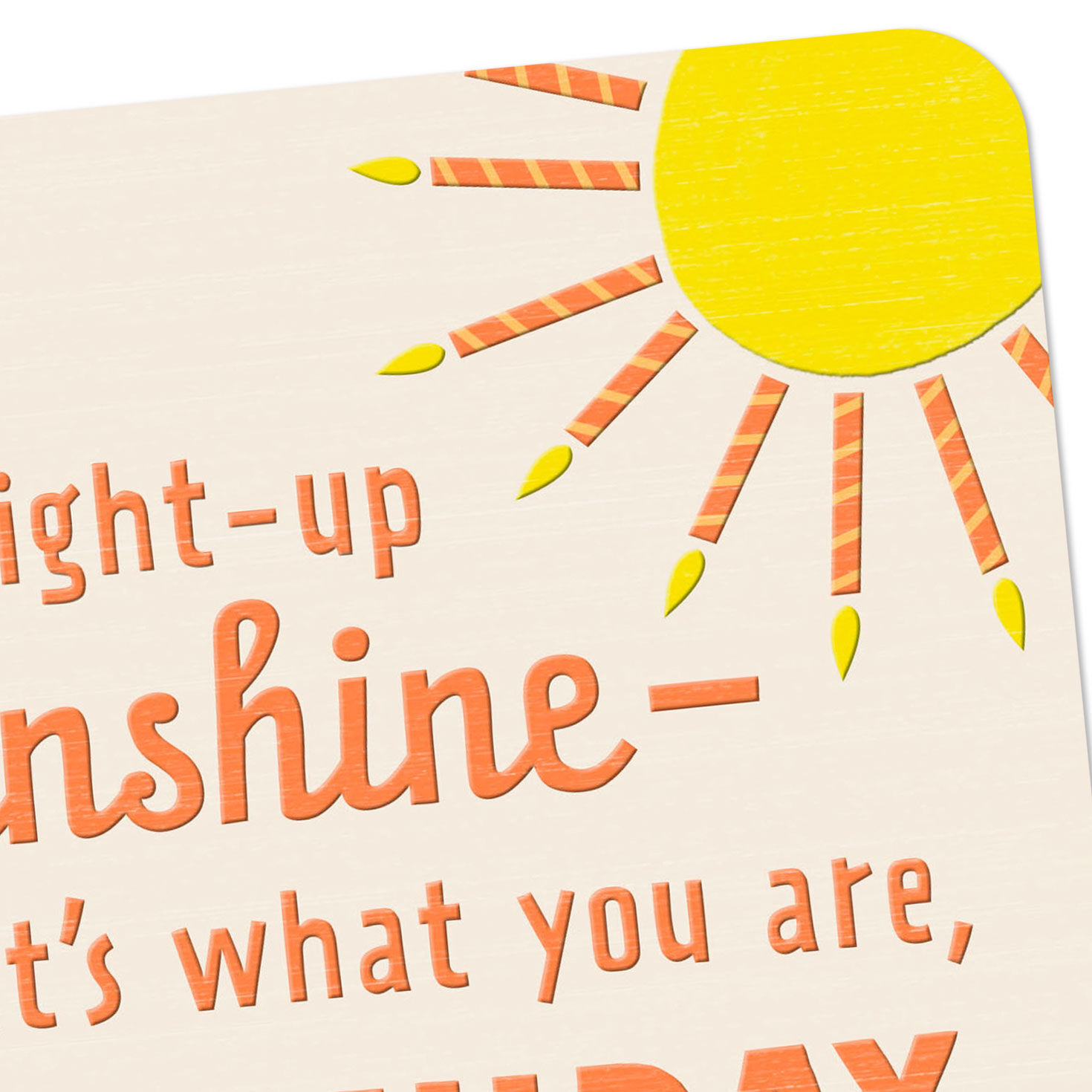 Candle Sun and Confetti Birthday Card for Her Card Front Detail image number 4