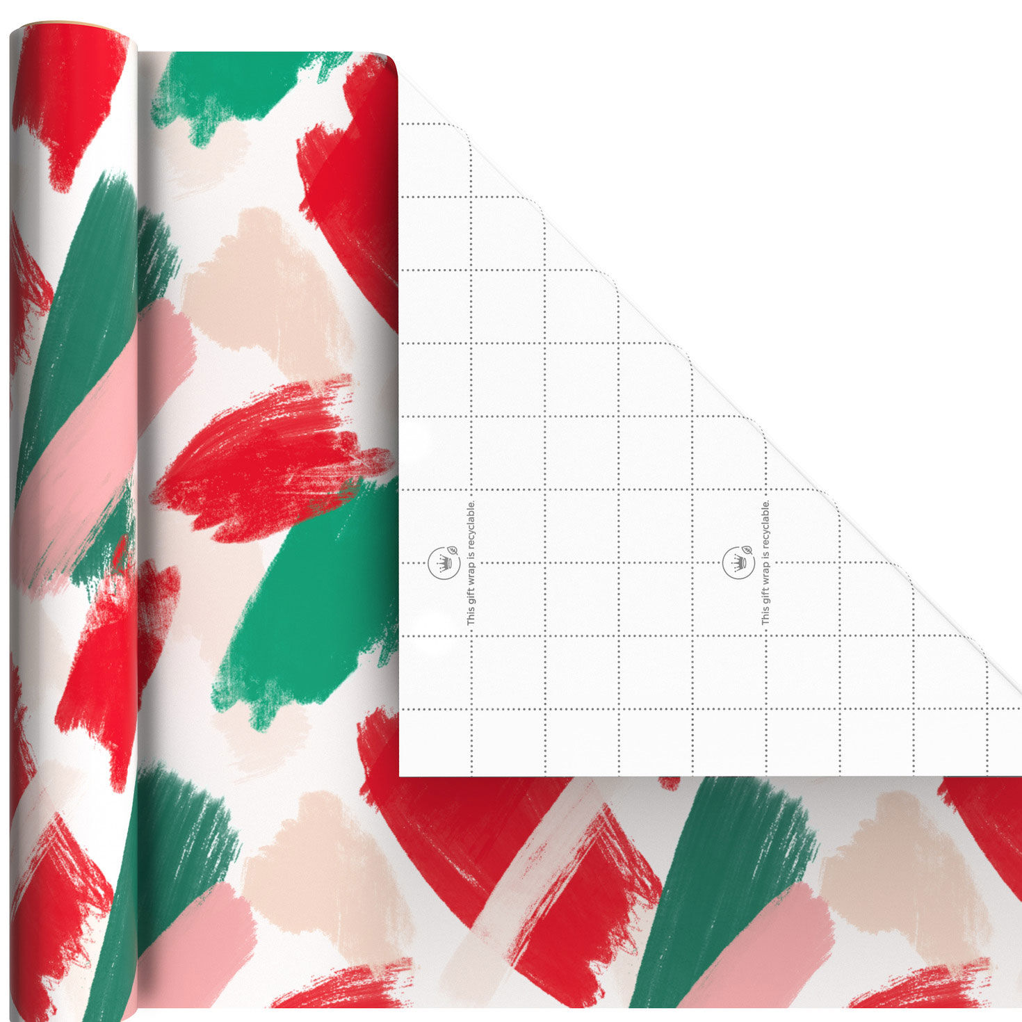 Rainbow Trees Pink 3-Pack Mini Xmas Gift Wrap Rolls Wrap Square image number 6