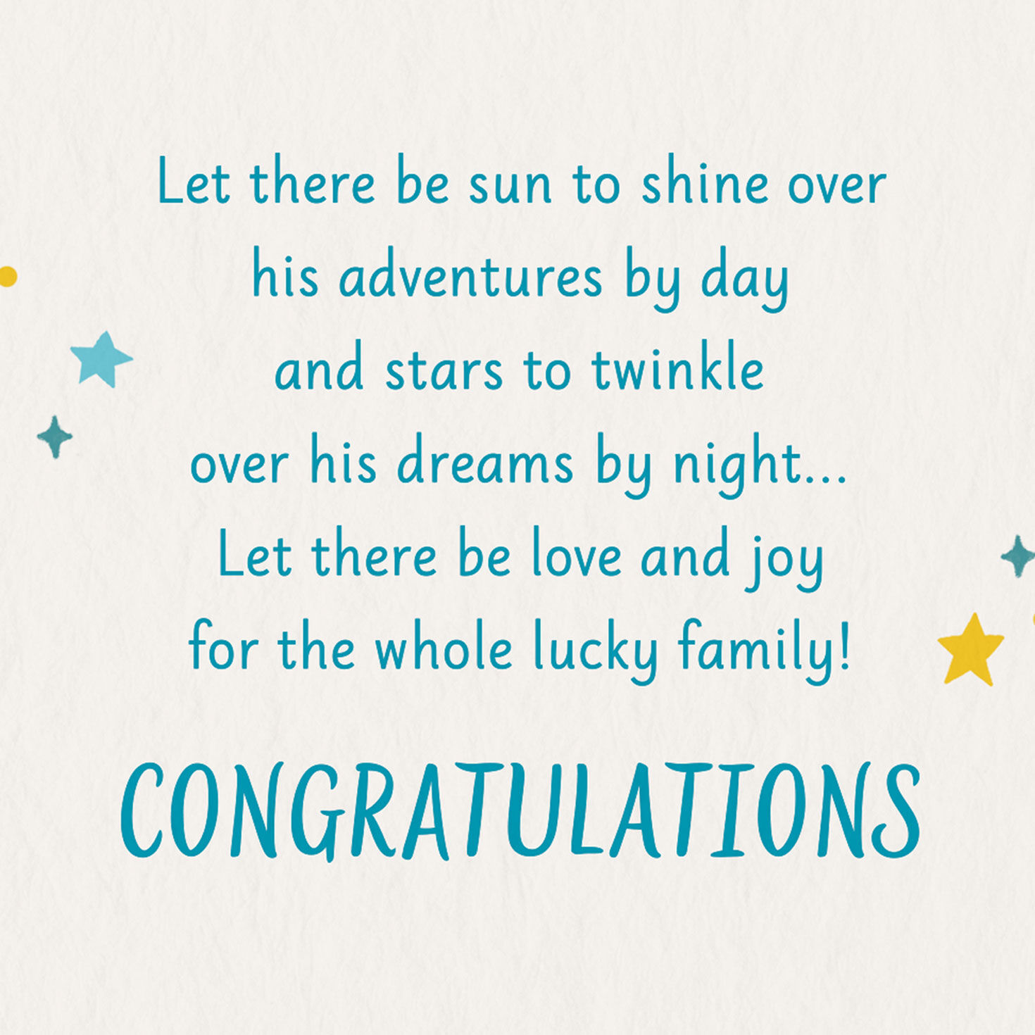 Sun, Stars, Love and Joy New Baby Boy Card for only USD 4.99 | Hallmark