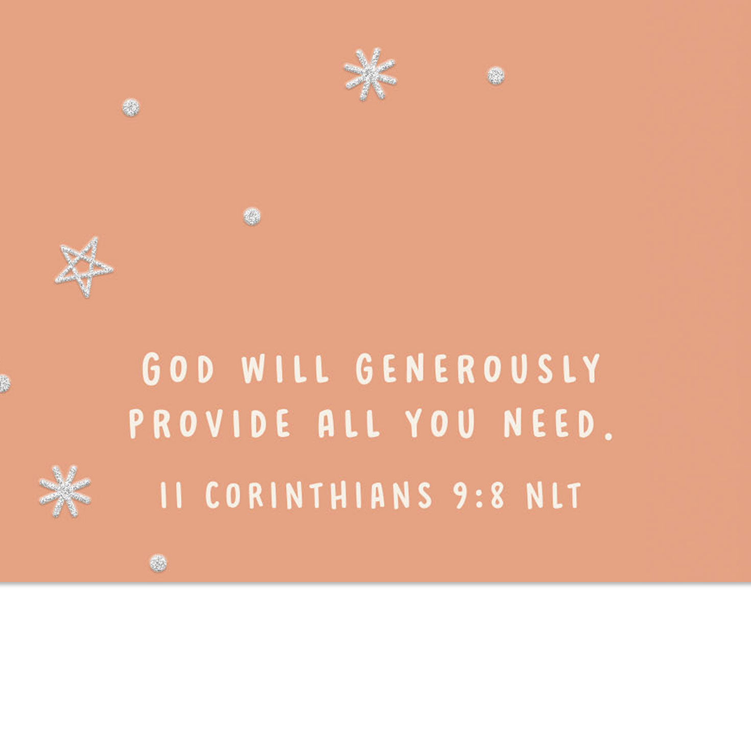 Colorful Script and Stars Religious Baby Shower Card scripture image number 3