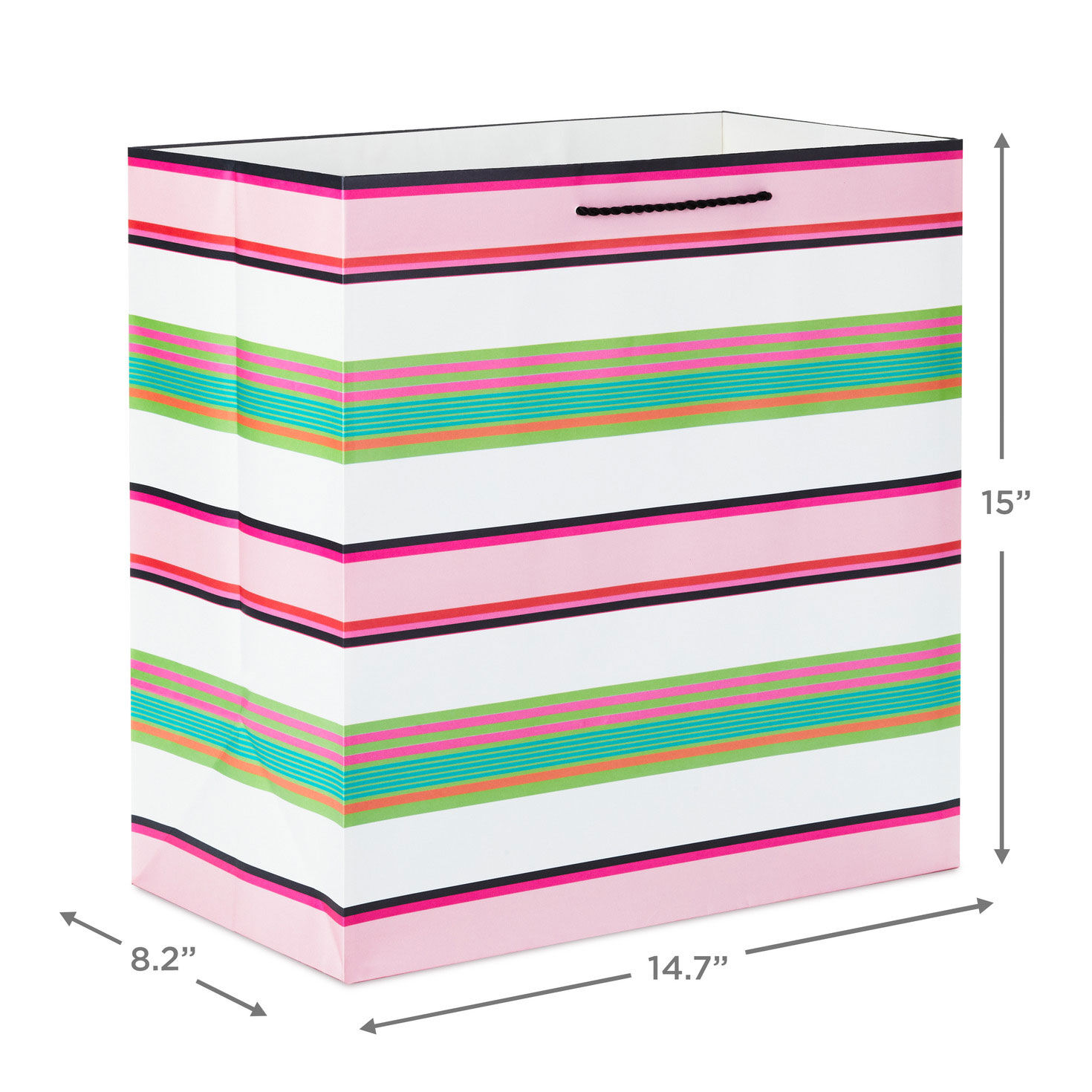Modern Stripes Extra-Deep Gift Bag measurement image number 3
