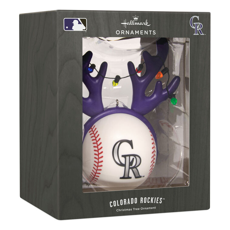 Rockies Reindeer Baseball Christmas Ornament package front image number 7
