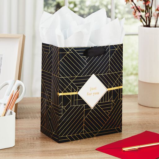 9.6" Just for You Geometric Gift Bag, 