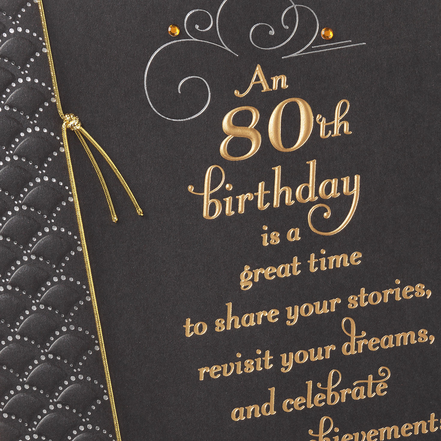 Art Deco 80th Birthday Card Card Front Detail image number 5