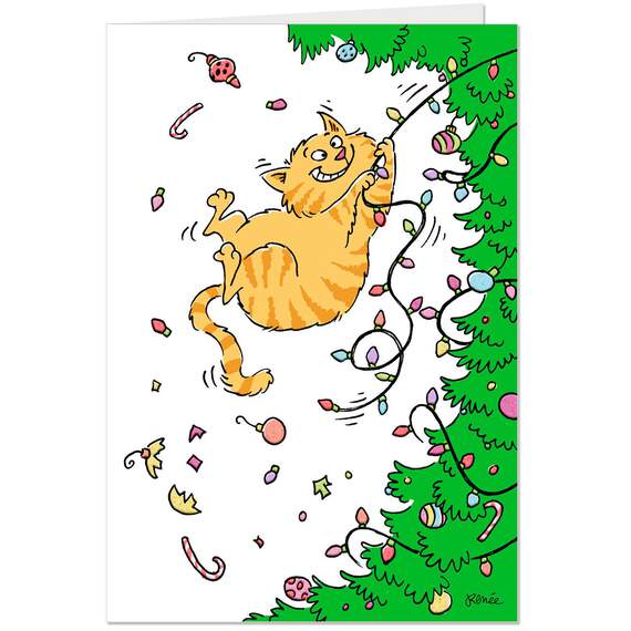 A Funny Feline Christmas Card, , large image number 1