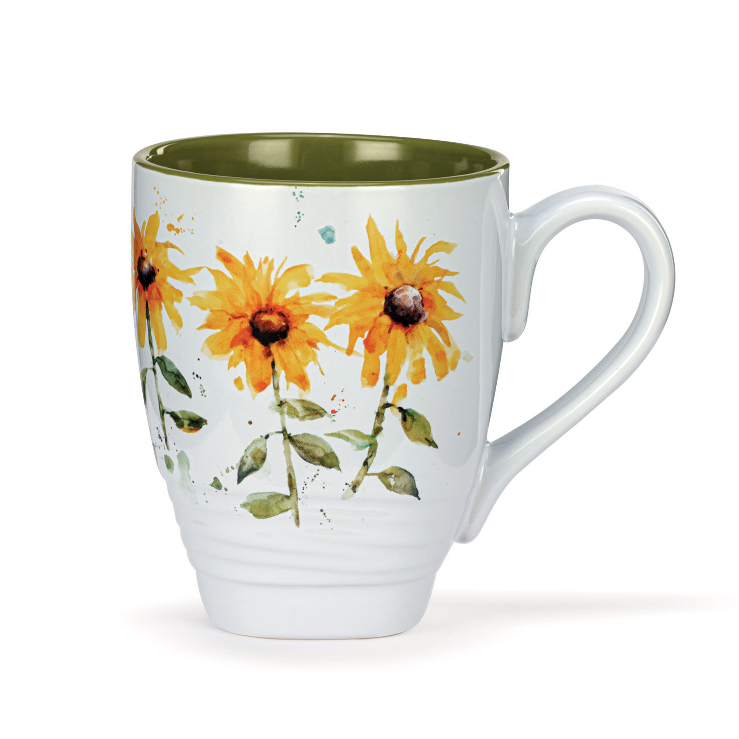 Demdaco Sunflower Field Mug, 15 oz.
