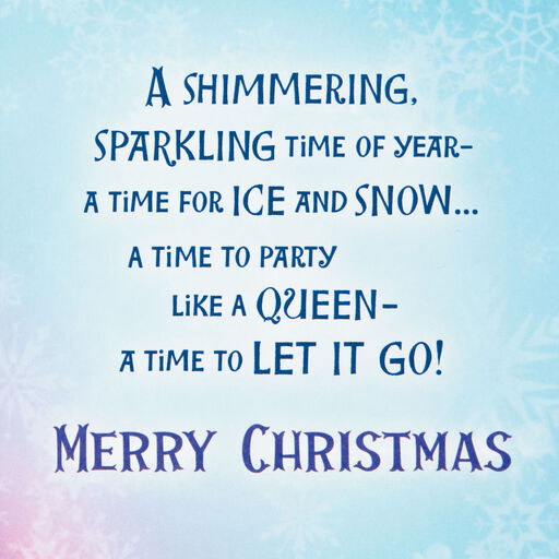 Disney Frozen Let It Go Musical Christmas Card With Light, 