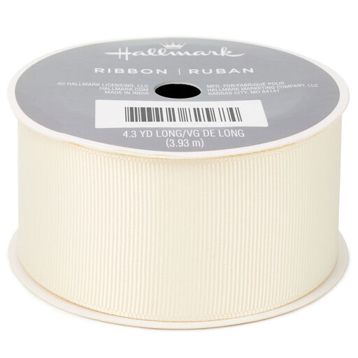 1.5" Antique White Grosgrain Ribbon, 12.9', 