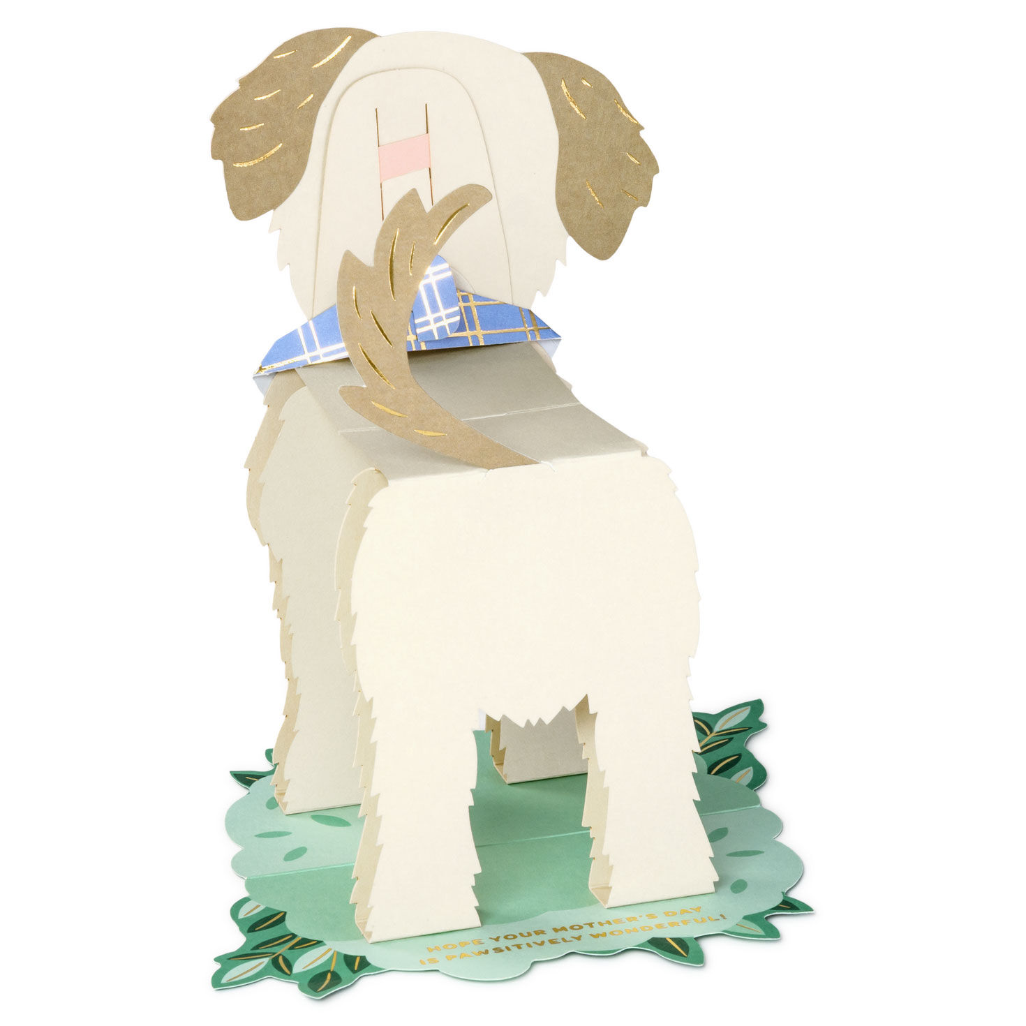 Pawsitively Wonderful 3D Pop-Up Mother's Day Card card back image number 3