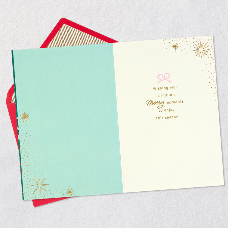 Ribbons and Bows Christmas Card Open card with envelope image number 3