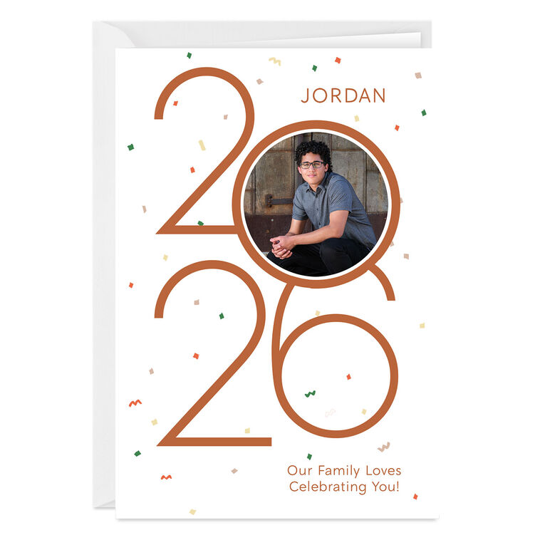 back of grad cards Signature Graduation Announcement and then is printed in brilliant color on luxe Moving Back Home - Graduation/Congrats