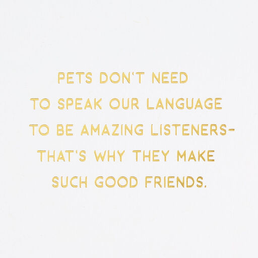 Furry Friends Forever in Our Hearts Sympathy Card for Loss of Pet, 