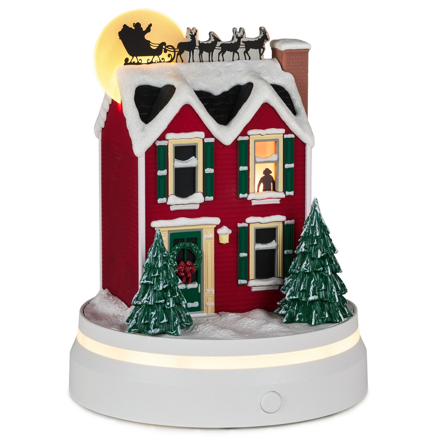 The Night Before Christmas Interactive Figurines santa on house image number 6
