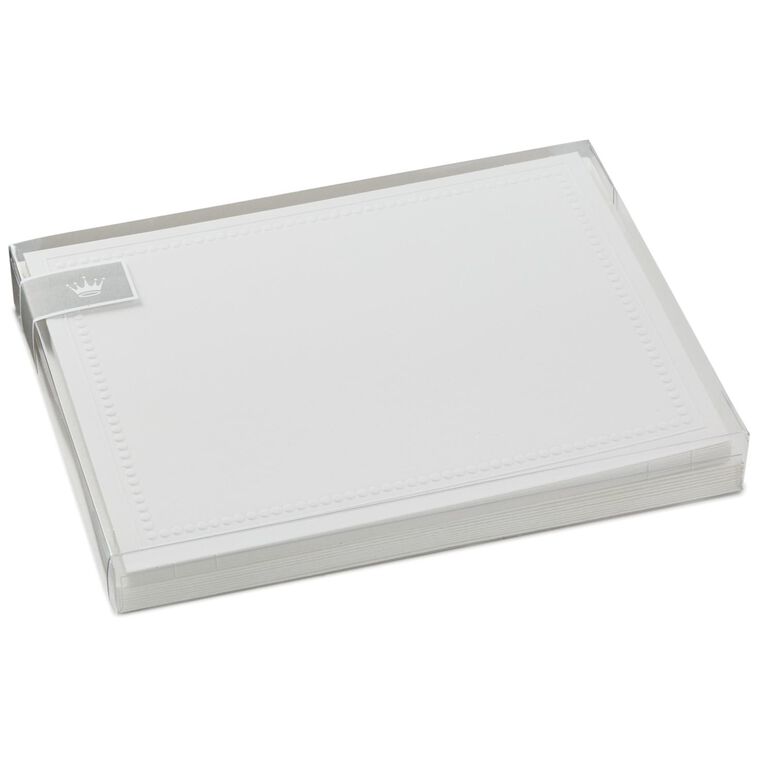 Embossed Beaded Border Blank Note Cards, Box of 10, , large image number 2