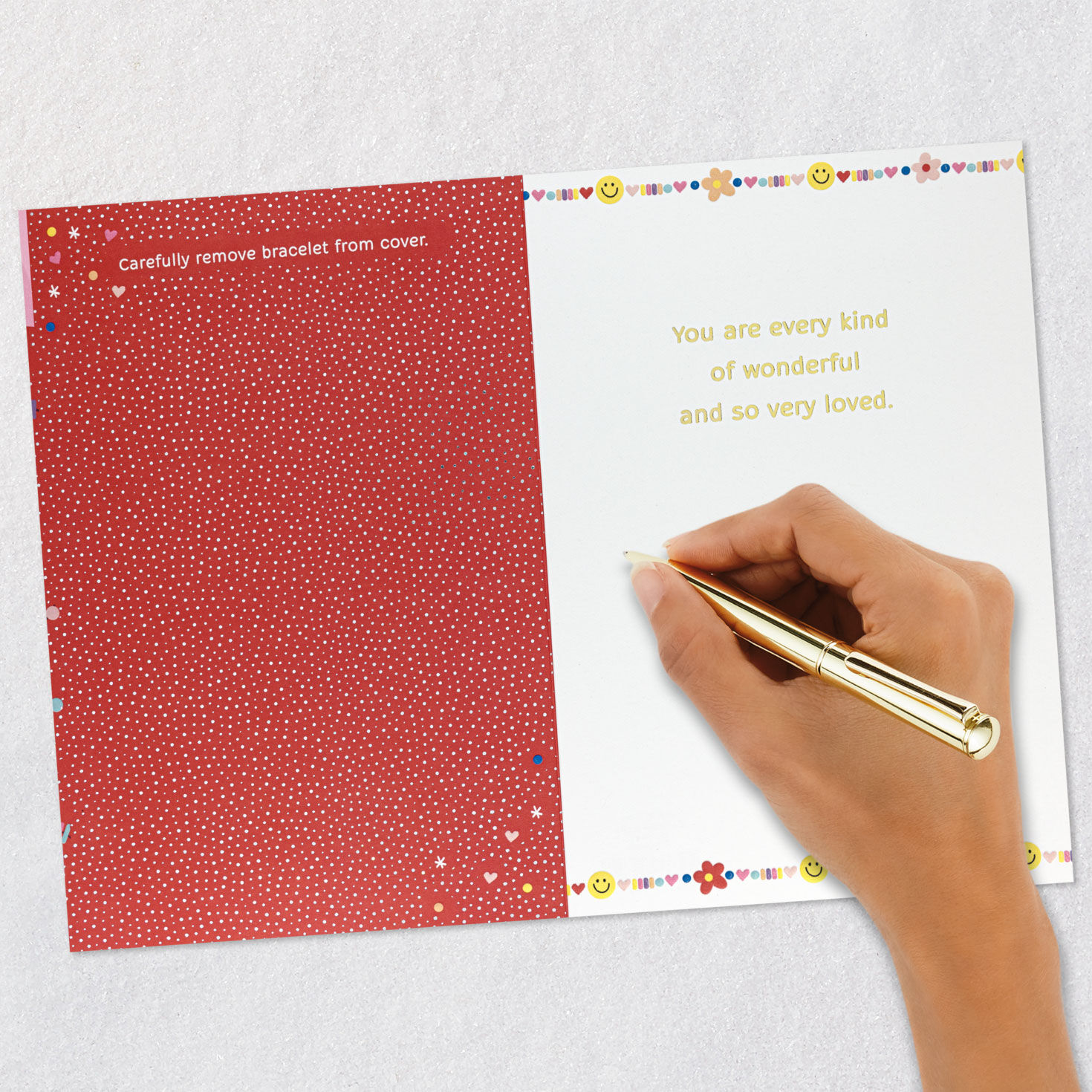 You're Every Kind of Wonderful Love Card for Kids With Friendship Bracelet for only USD 7.99 | Hallmark