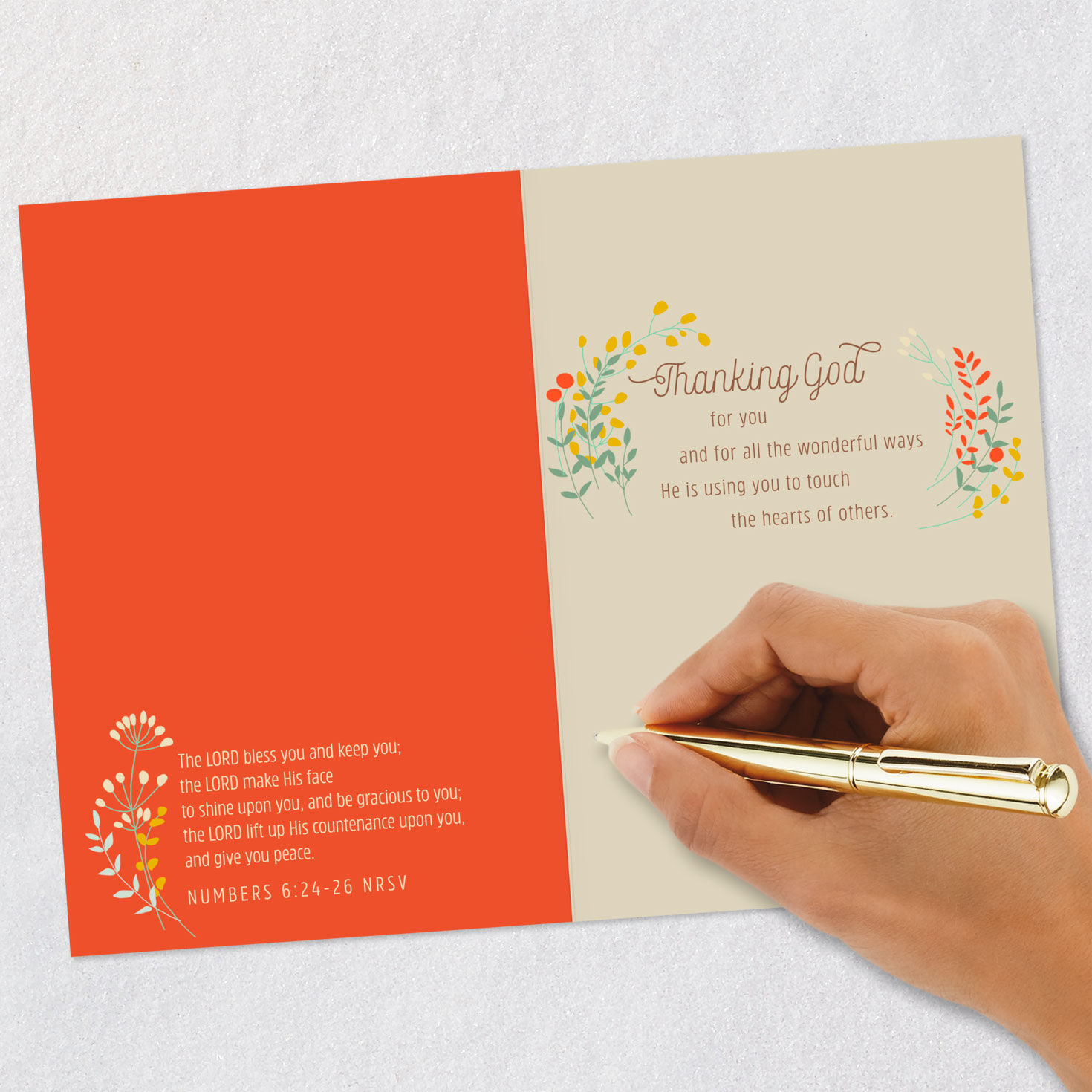 Wreath and Birds Clergy Appreciation Card Signing card image number 7