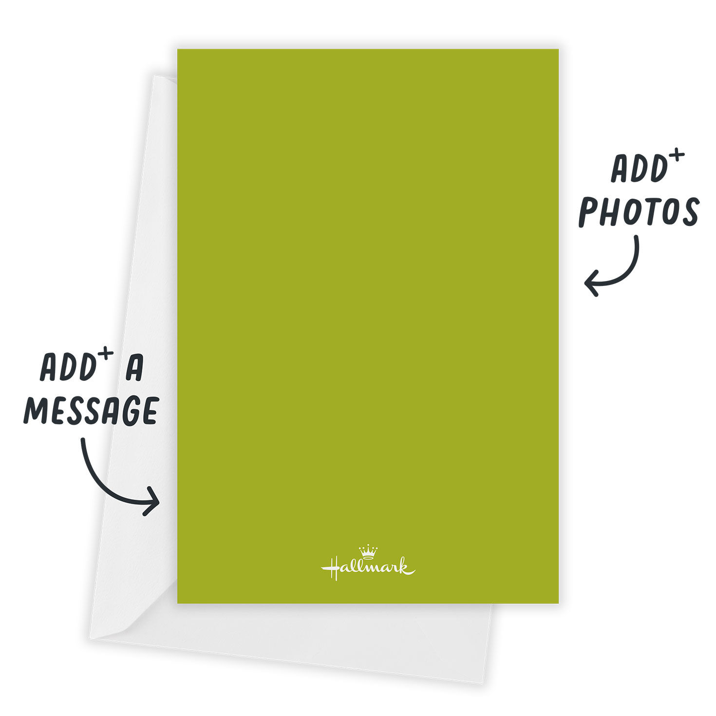 Green Rose Stems Personalized Wedding Invitation Card back with Envelope indicating personalization image number 3