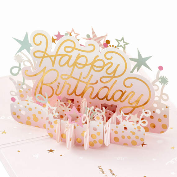 Here's to a Happy Year Ahead 3D Pop-Up Birthday Card