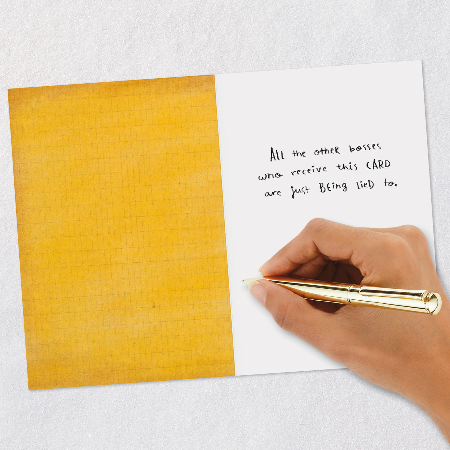 Best Boss Trophy Funny Boss's Day Card Signing card image number 6