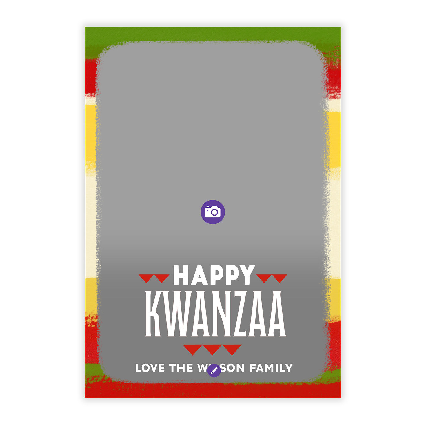 Bright and Bold Flat Kwanzaa Photo Card, , large image number 5