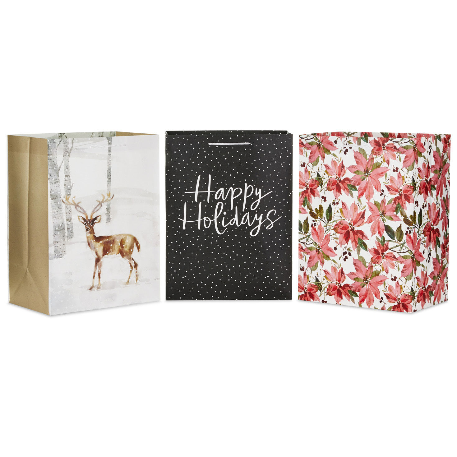 17" Wintry Watercolor 3-Pack Assortment X-Deep Christmas Gift Bags for only USD 14.99 | Hallmark