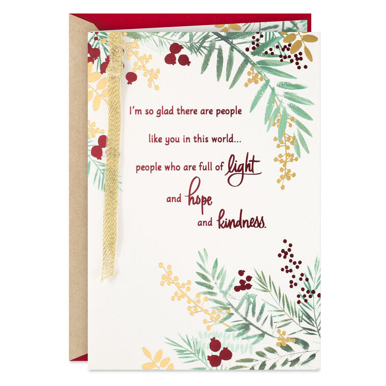 Modern Greenery Christmas Card Card Front image number 1