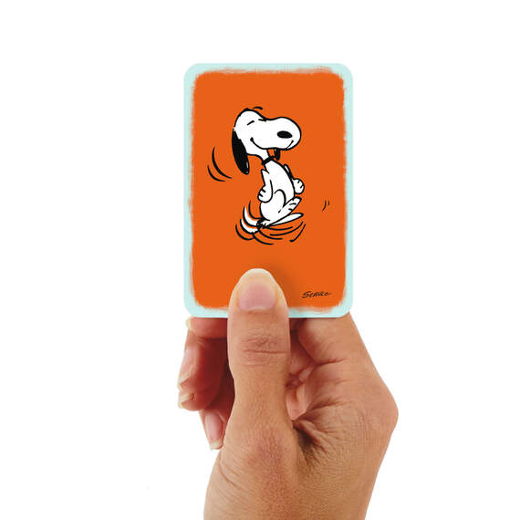 3.25" Mini Peanuts® Snoopy Happy Dance Blank Card, , large image number 1