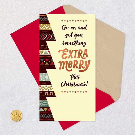 Extra Merry Money Holder Christmas Card, , large image number 6