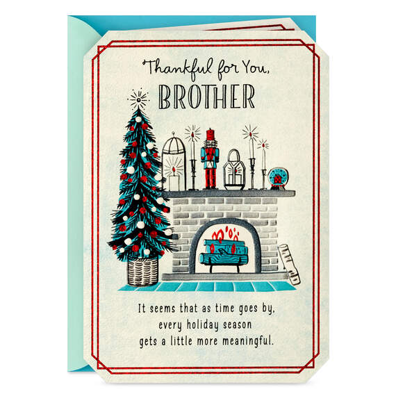 Thankful for You Christmas Card for Brother, , large image number 1