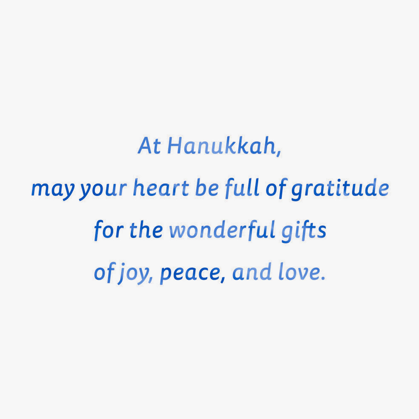 The Gifts of Joy, Peace and Love Hanukkah Card, , large image number 3
