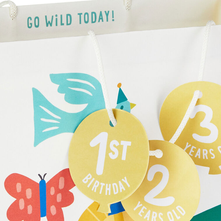 Zoo Animals Large Gift Bag Handle Detail image number 4