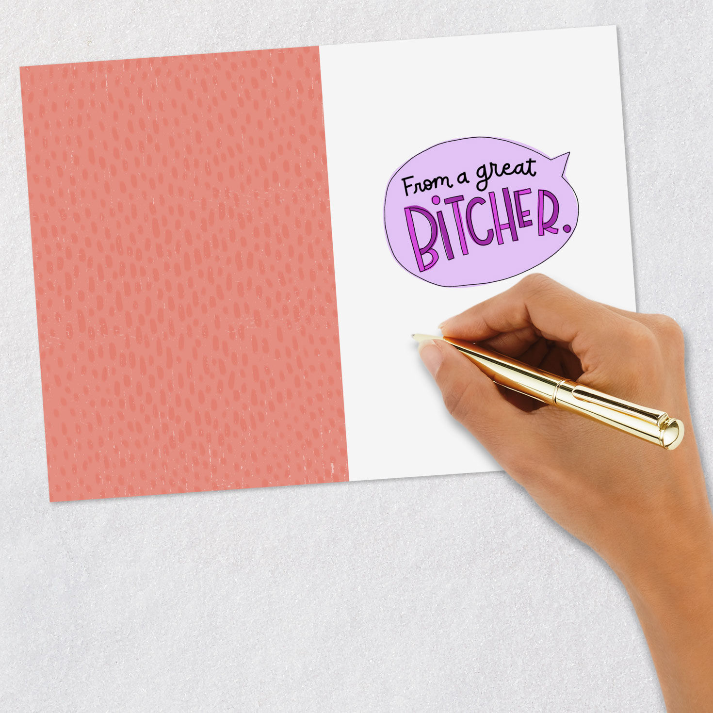 Painted Purple Funny Birthday Card Signing card image number 6