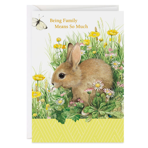 Marjolein Bastin Bunny and Flowers Birthday Card, 