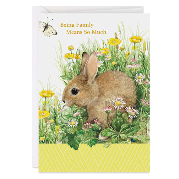 Marjolein Bastin Bunny and Flowers Birthday Card